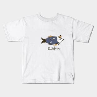 Fish gentleman illustration Kids T-Shirt